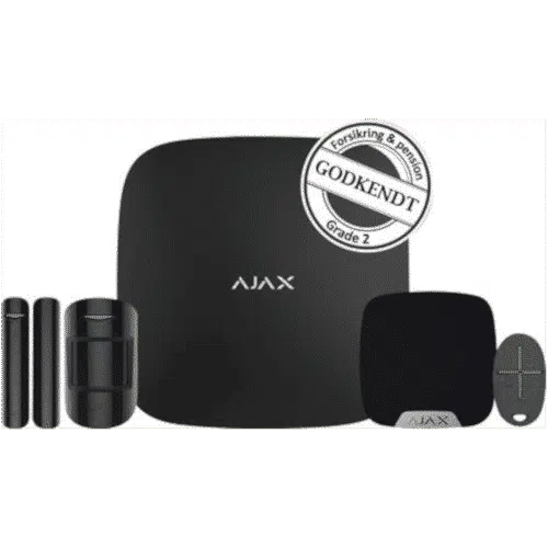 Ajax Alarm HUB 2 Pakke Med Sirene | CA Sikring | Alarm & Overvågning