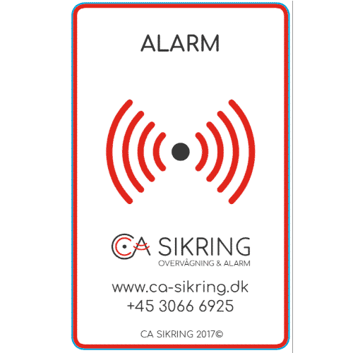 ramme Nedsænkning fleksibel Alarm klistermærker (5 stk) | Køb mærker & mærkater online