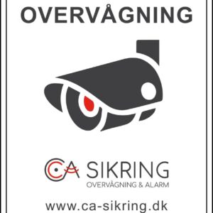 Videoovervågning skilt udvendig montering enkeltside (5 Styk)